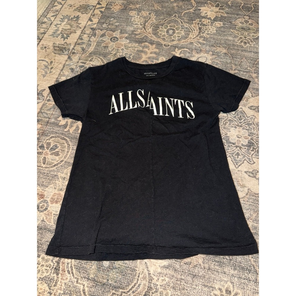All Saints Women's Logo Graphic Tee Shirt Short Sleeve